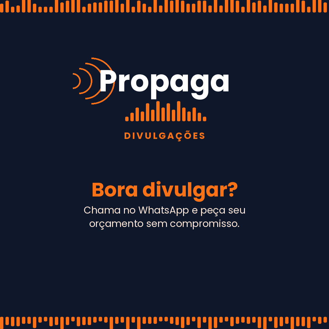 Post convidando a pedir orçamento de carro de som no WhatsApp